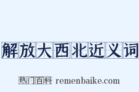 解放大西北近义词是什么意思的图片